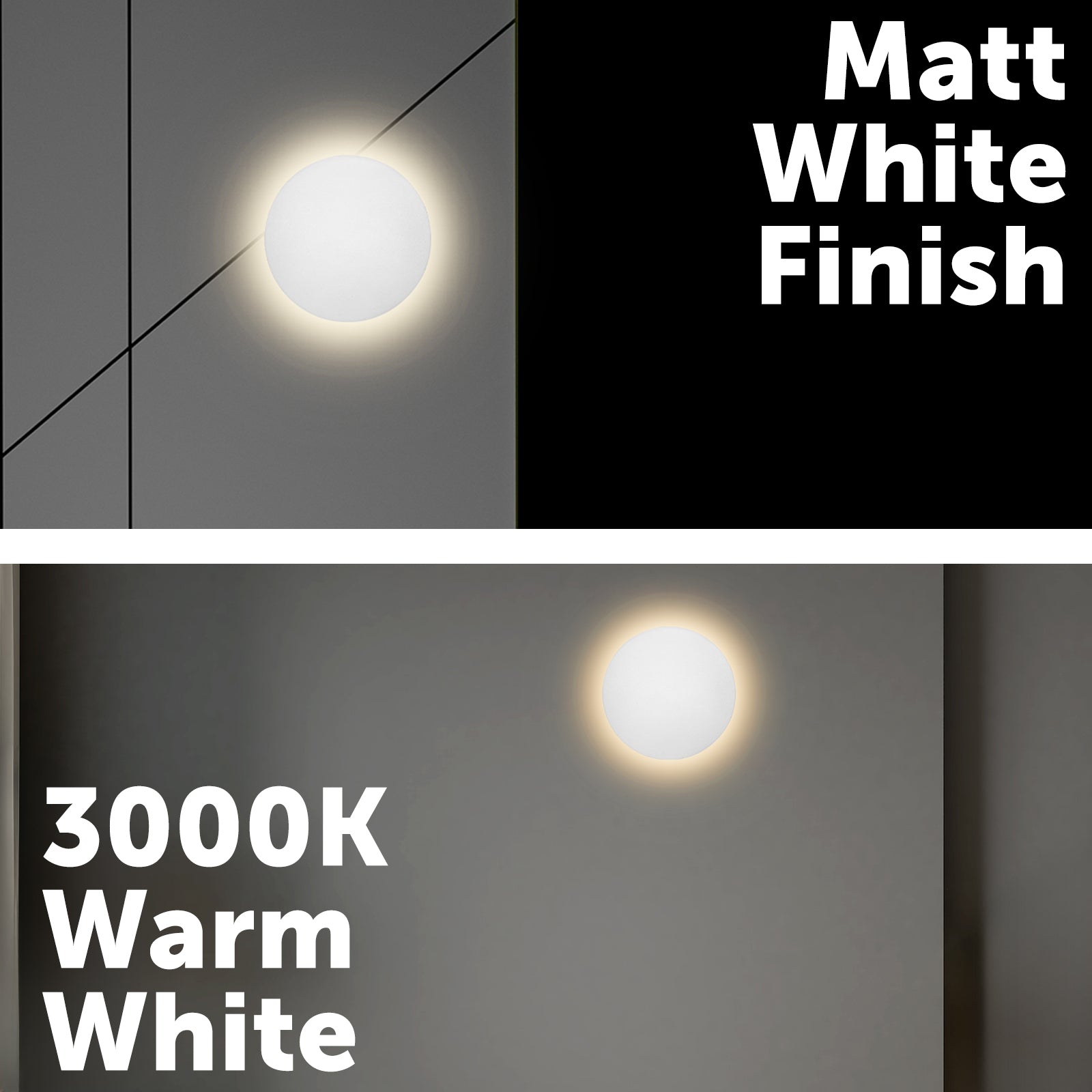 Verve Maxwell 9W LED Interior Wall Light AWL156WH, Matt White, 3000K Warm White