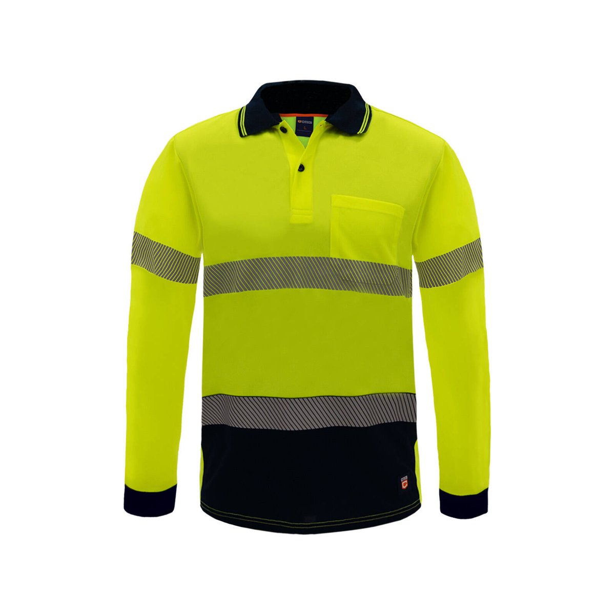 Citeco Yellow Hi Vis Long Sleeve Polo - Men's Reflective Polyester, X-Large