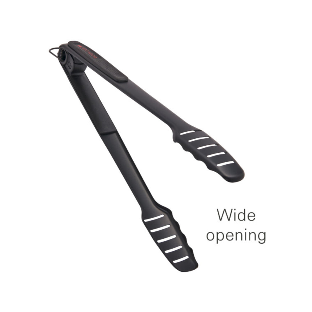 Matador Black Non-Stick BBQ Tongs - Stainless Steel, Push-Lock, Heat-Resistant Handle