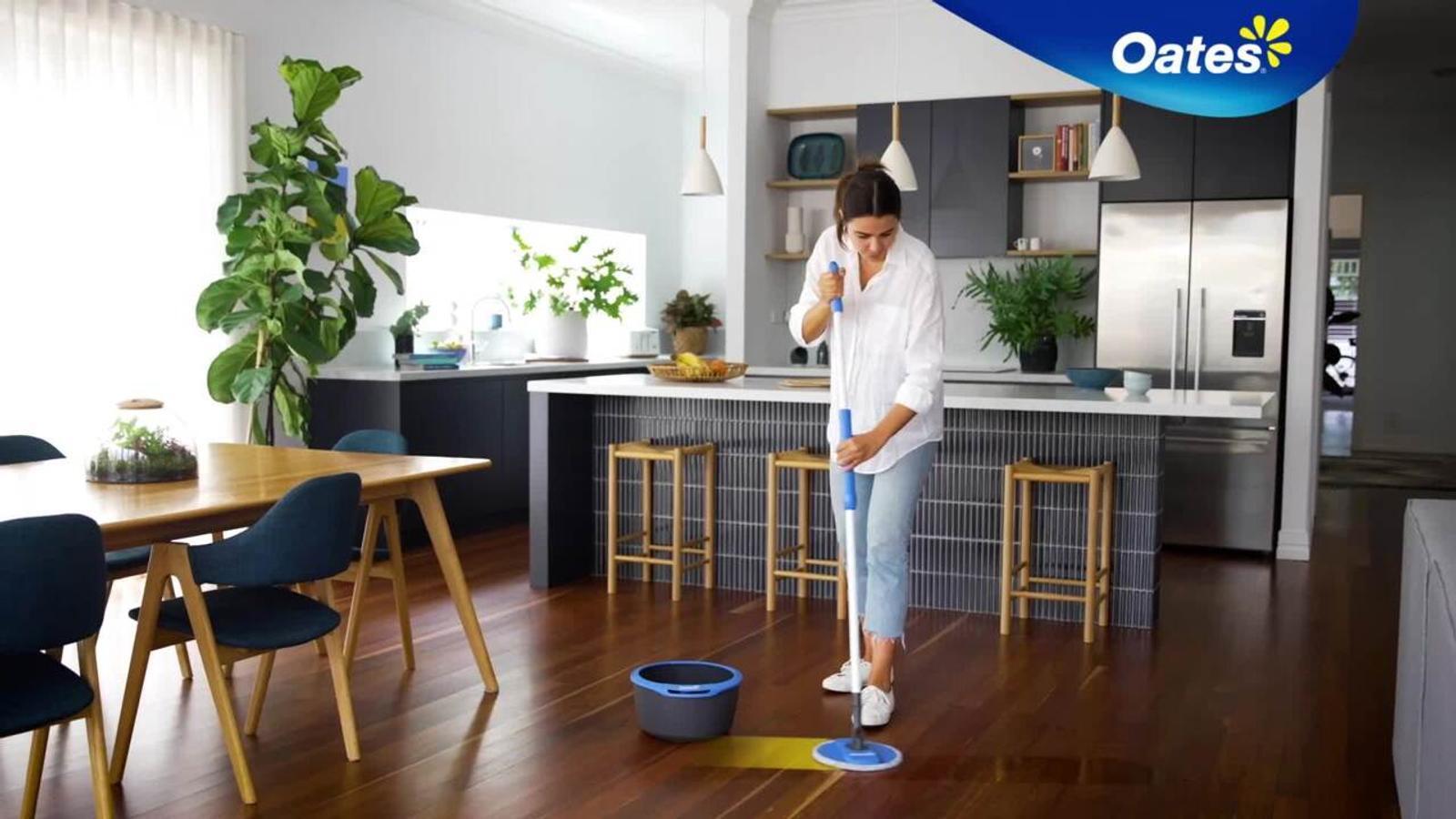 Oates Spin & Clean Compact Spin Mop & Bucket Set