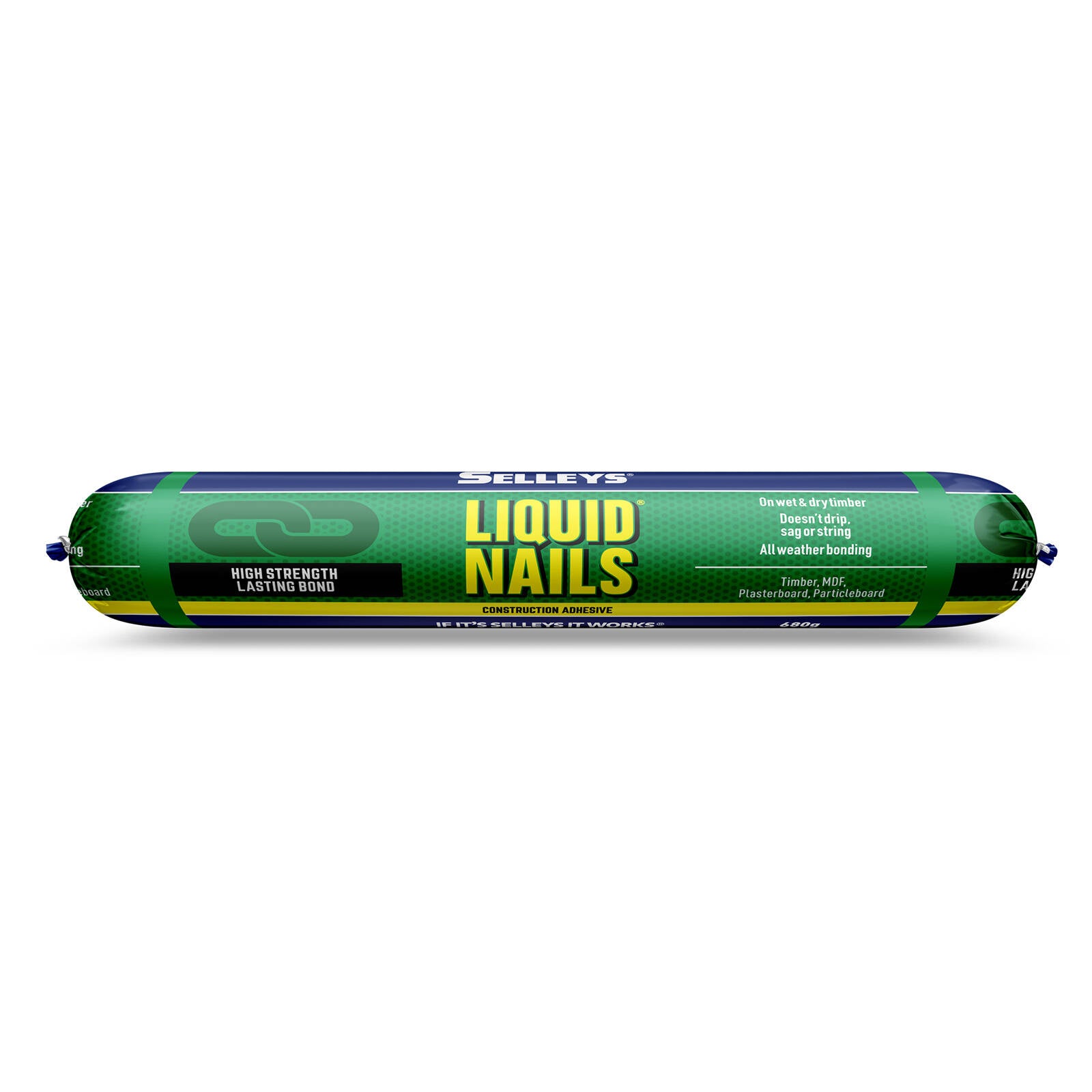 Selleys Liquid Nails Construction Adhesive Sausage 680g, Solvent Based