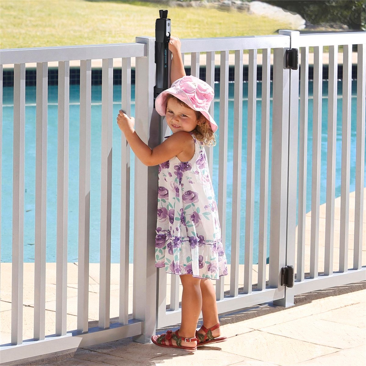 D&D Technologies MagnaLatch Pool Gate Safety Kit with TruClose Hinges, Black, Top Pull Series 3
