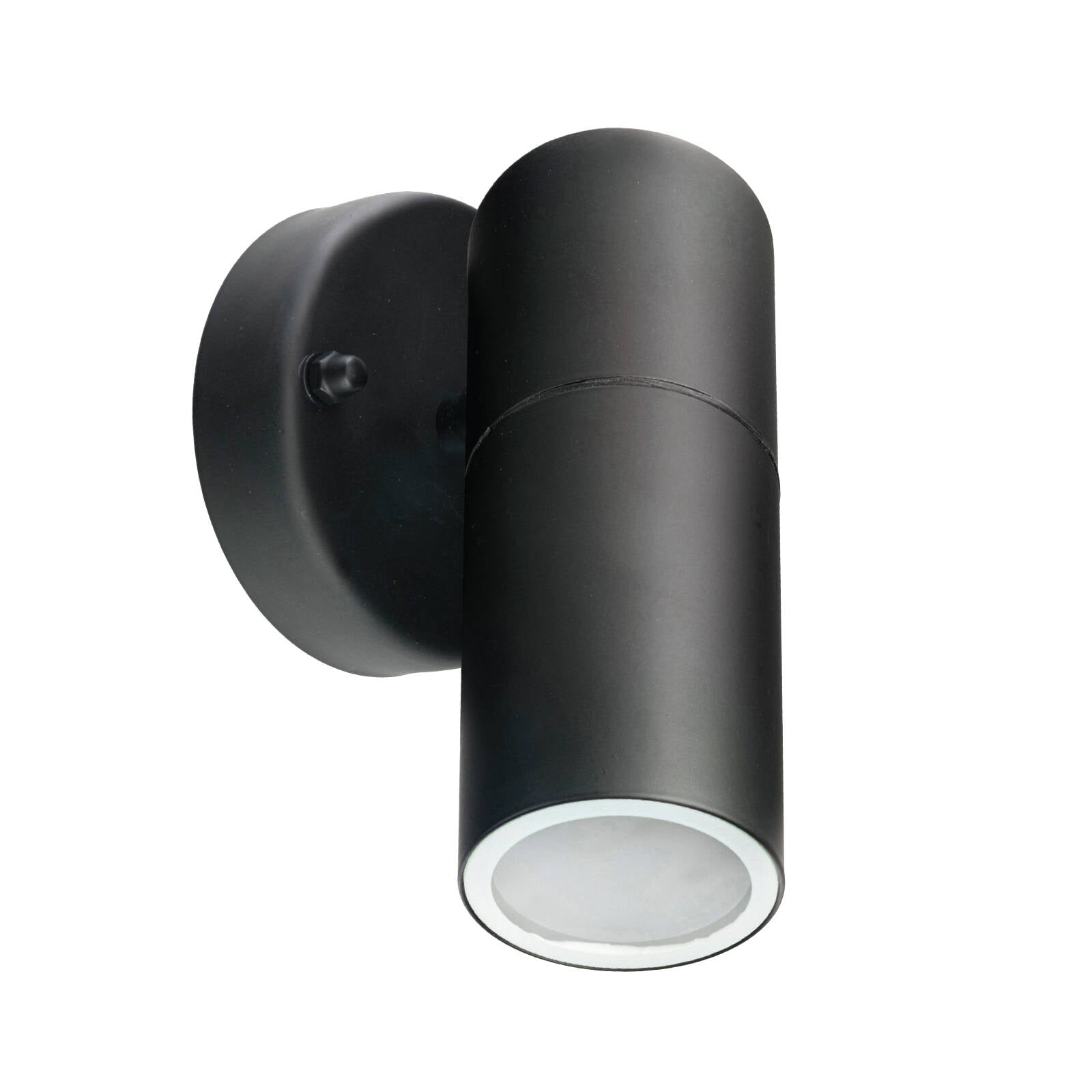 Brilliant Coolum Black Exterior Fixed Wall Light Stainless Steel GU10 Weather Resistant