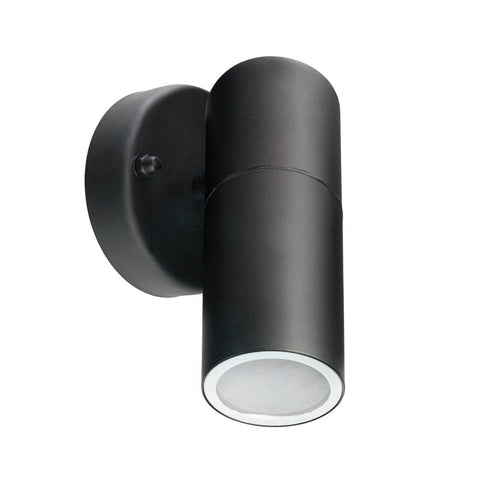 Brilliant Black Coolum Exterior Wall Light - 60mm Stainless Steel - Weather Resistant - SuperSaverAU - view 1