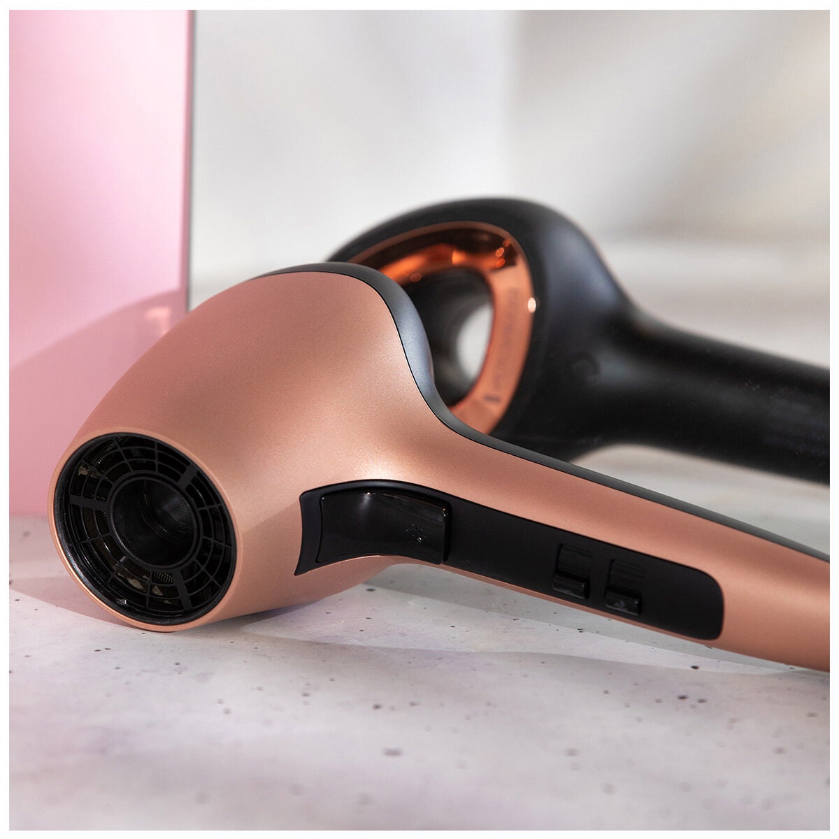 Remington Air3D Plus Hair Dryer - 1800W Motor - Smooth Conditioning - Rose Gold and Black - D7779AU