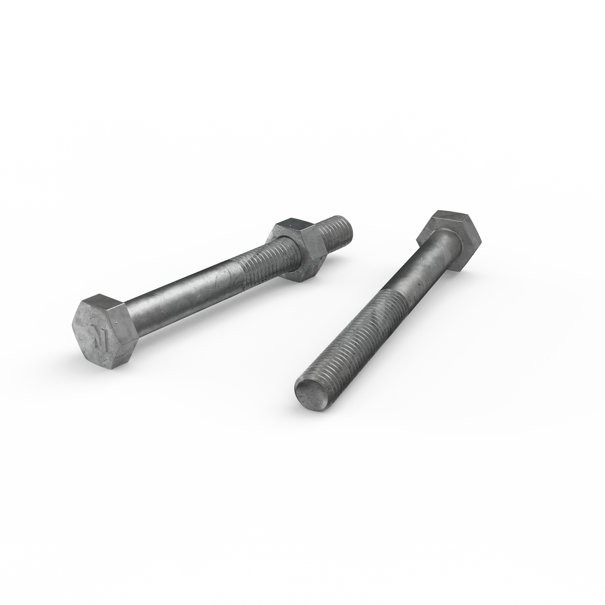 Zenith Hot Dip Galvanised Hex Head Bolts and Nuts M8 x 75mm 25 Pack - SuperSaverAU - view 3