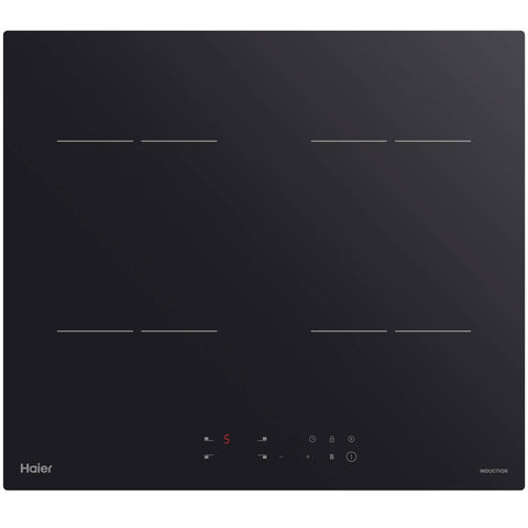 Haier 60cm low current induction cooktop - 19.7A - black ceramic glass - boost function - HCI604TPB3