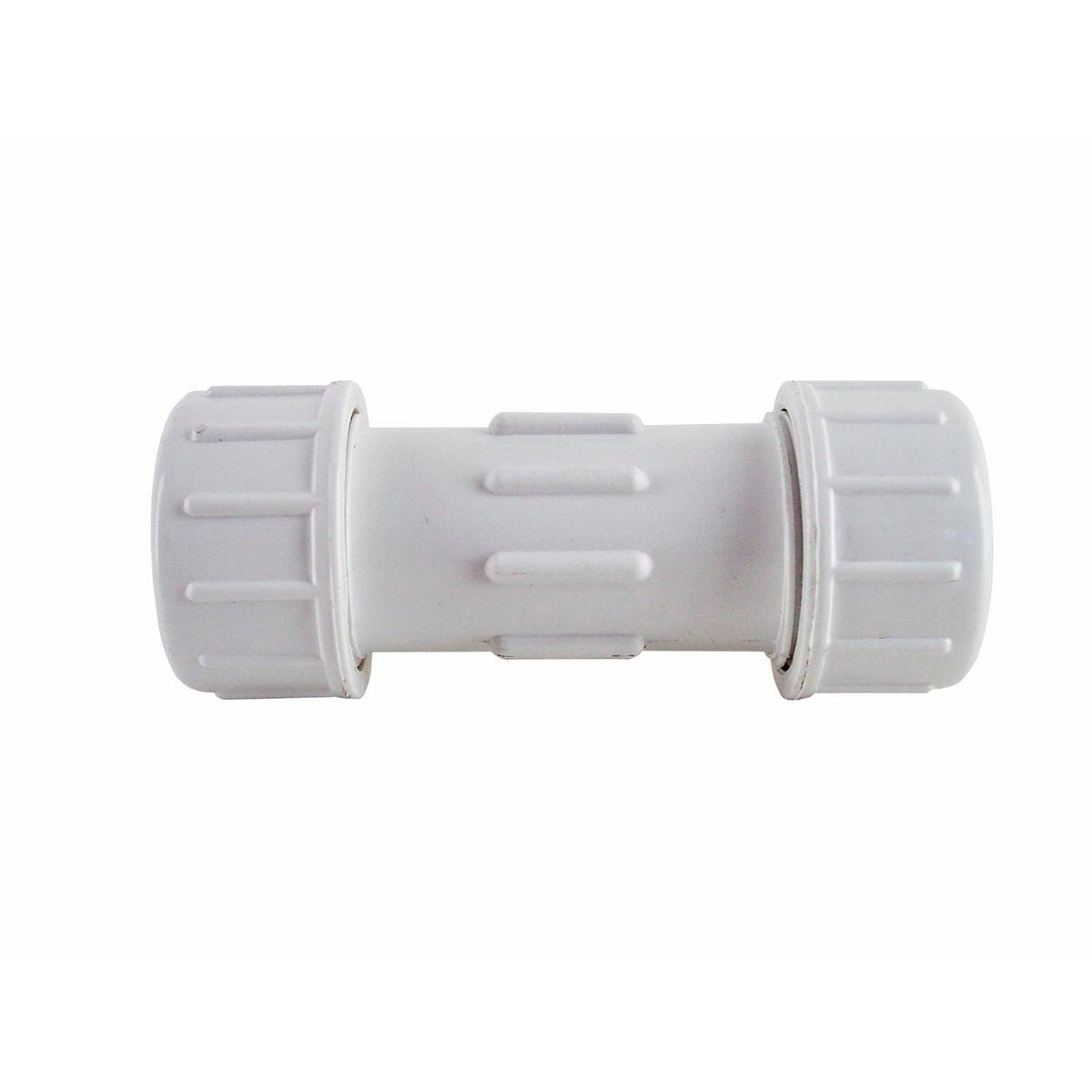 Holman 32mm PVC Repair Coupling Fitting, Push to Connect, White