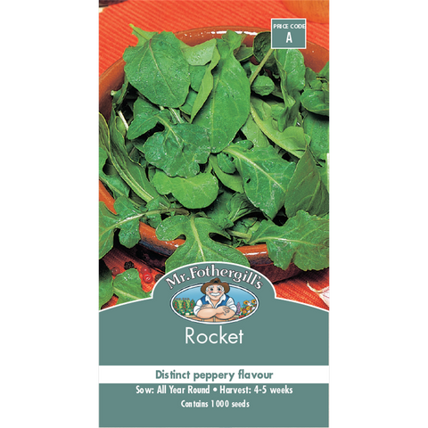 Mr Fothergill Rocket Vegetable Seeds - 75mm - Green - Spicy Flavor - SuperSaverAU - view 1