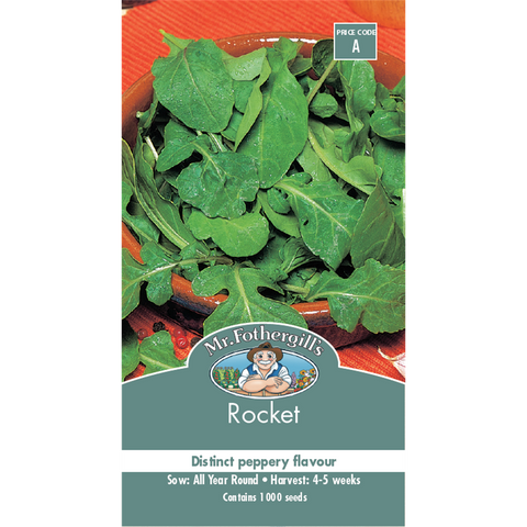 Mr Fothergill's Rocket Seeds - Peppery Quick-Growing Salad Leaves