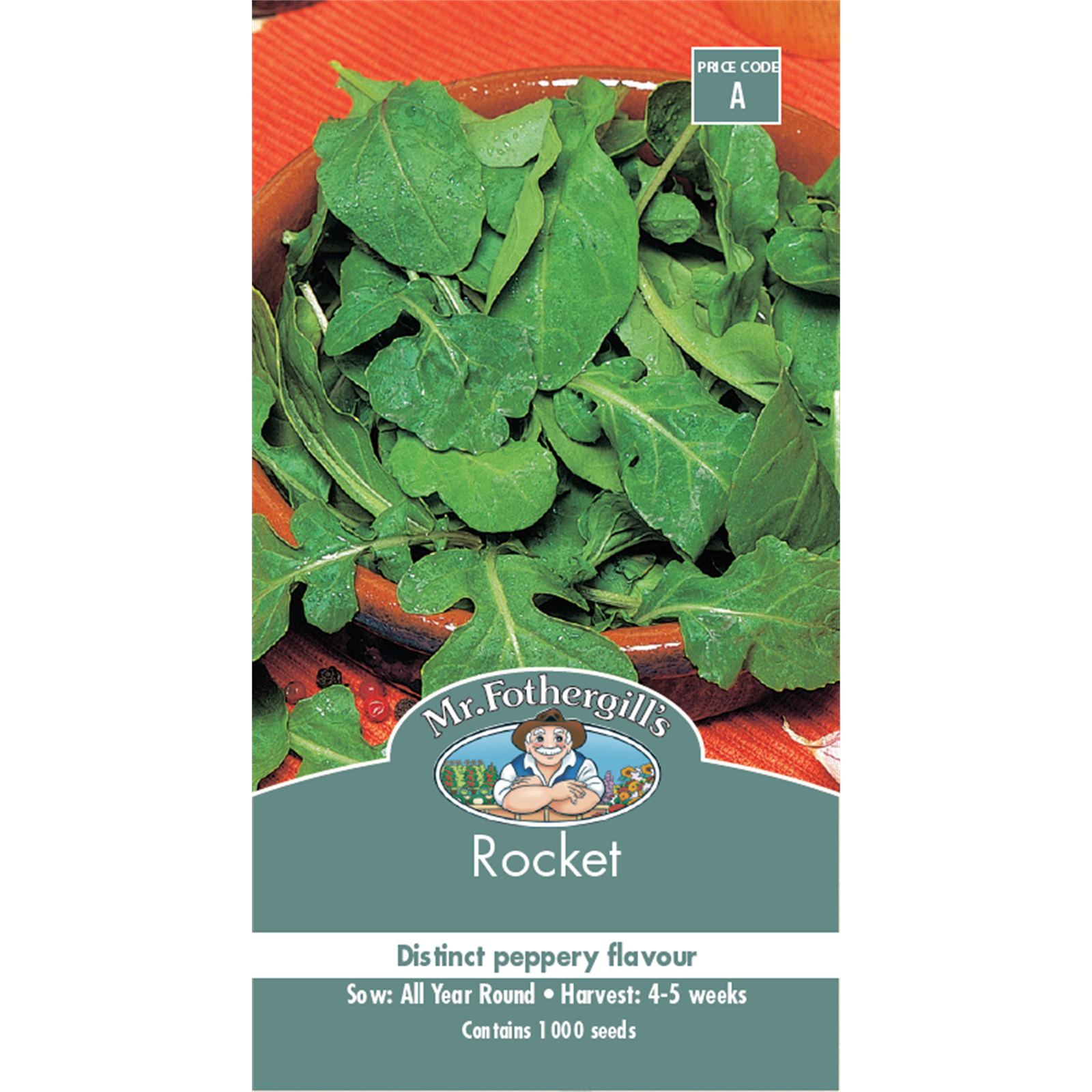 Mr Fothergill's Rocket Seeds - Peppery Quick-Growing Salad Leaves