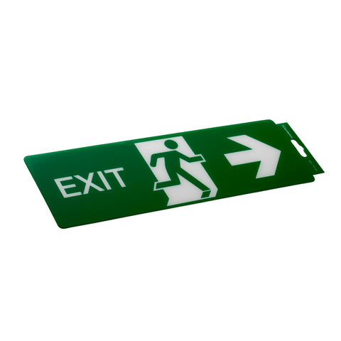 Sandleford 330 x 110mm Green Plastic Exit Right Sign - Weather Resistant