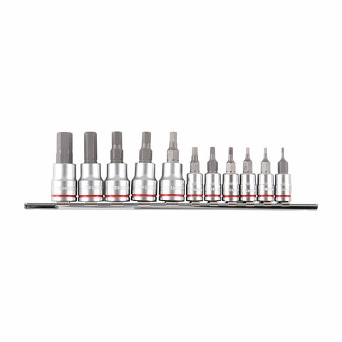 Kincrome 11 Piece 1/4" & 3/8" Drive Imperial Hex Socket Set Chrome Vanadium