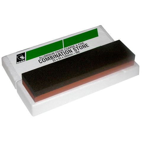 Norton 200 x 50 x 25mm Combination Bench Stone - Aluminium Oxide, Coarse and Fine
