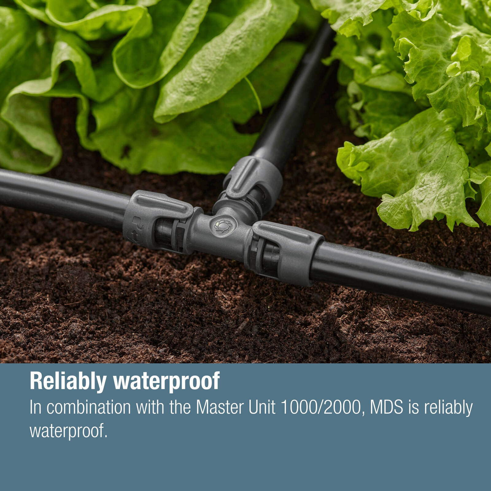 GARDENA 13mm Micro Irrigation T-Joint in Black High-Impact Plastic, 2 Pack