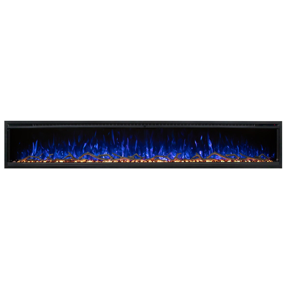 Modern Flames Spectrum 100 Inch Electric Fireplace - Black - Hybrid-FX Flame Technology - SPS-100BAUS
