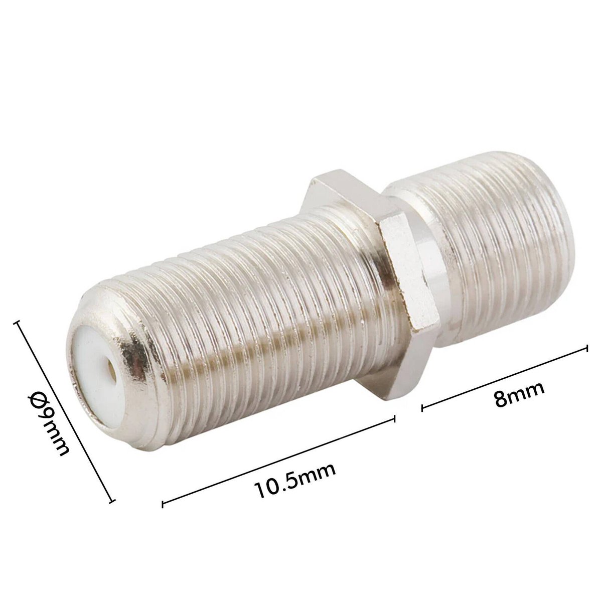 Antsig F81 Inline Joiner F Connector - 5mm x 20mm - Coaxial Cable Extension - SuperSaverAU - view 4