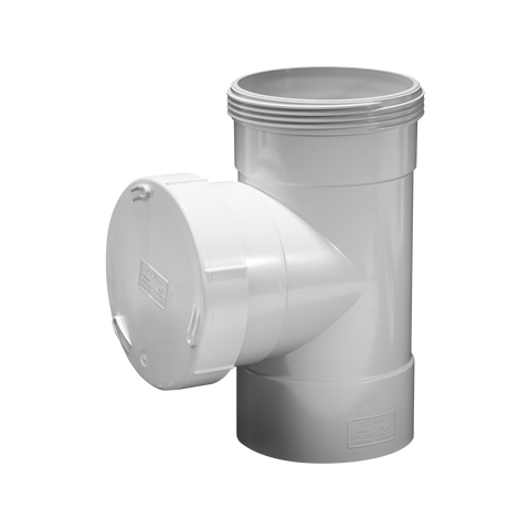 Holman 100mm Female and Female PVC DWV Test Opening, Underground Rated, Grey
