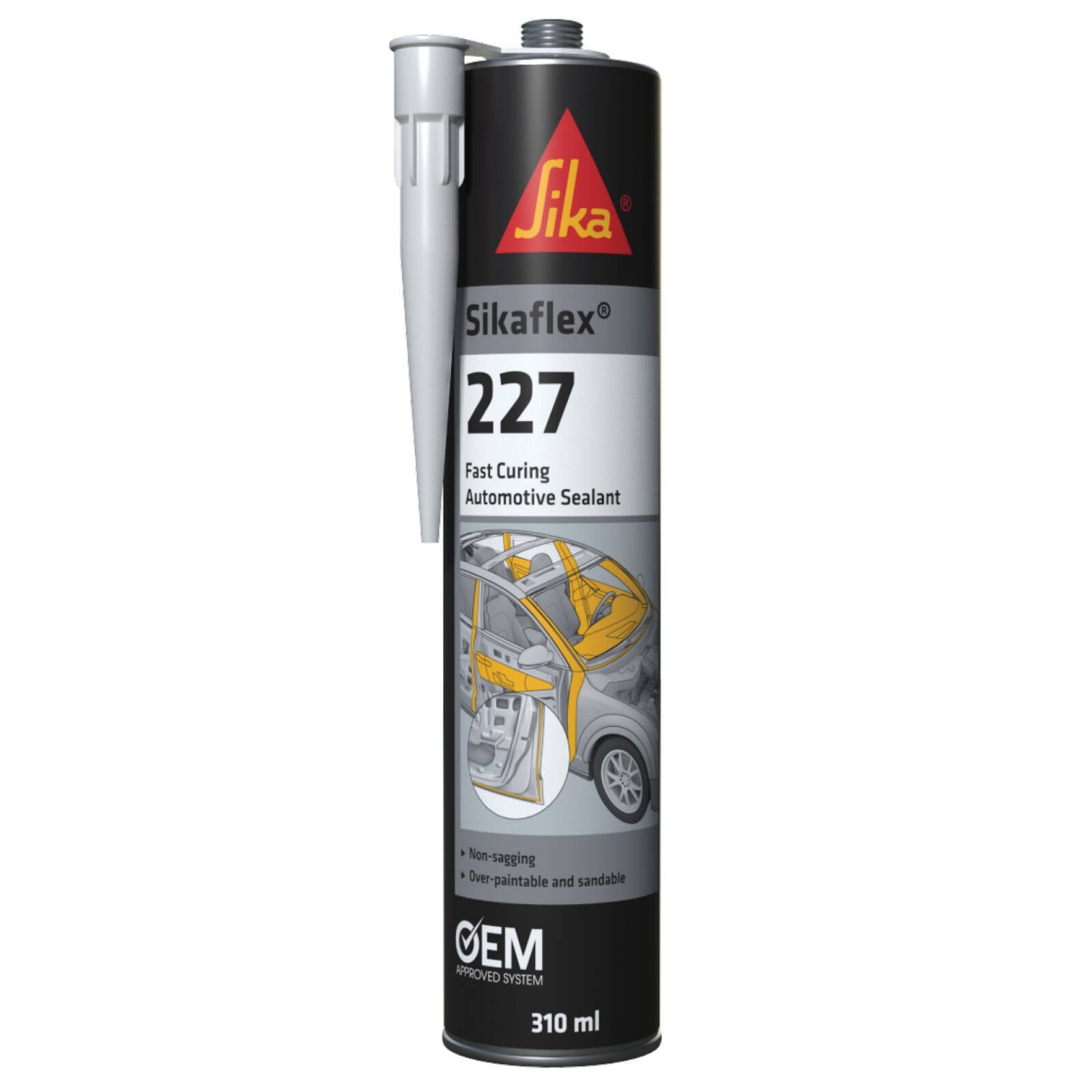 Sika Sikaflex 227 310ml Auto & Construction Sealant, White, Polyurethane, Indoor & Outdoor