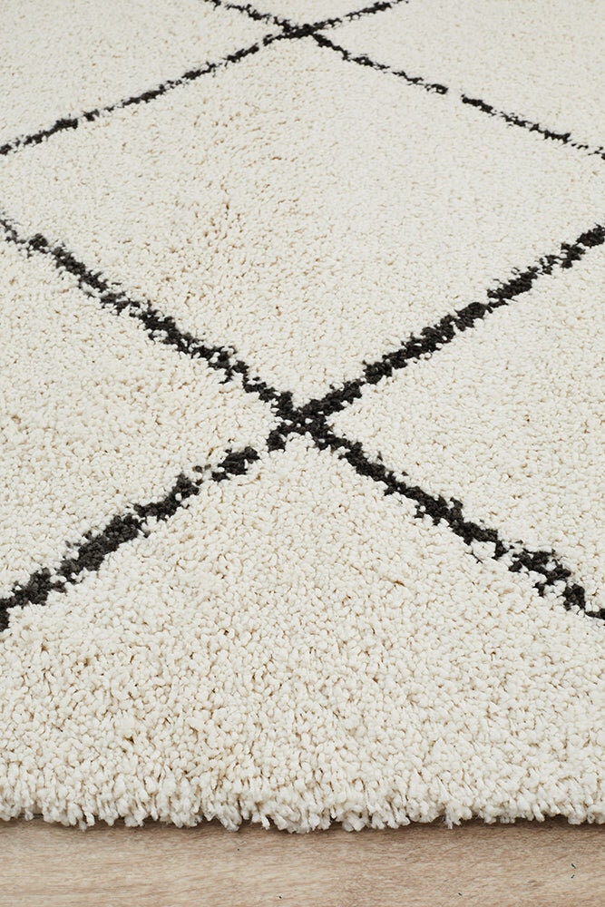 Rug Culture Saffron Large Rug 290x200cm - White Polypropylene, Jute Weft Backing - SAF22WHT290X200
