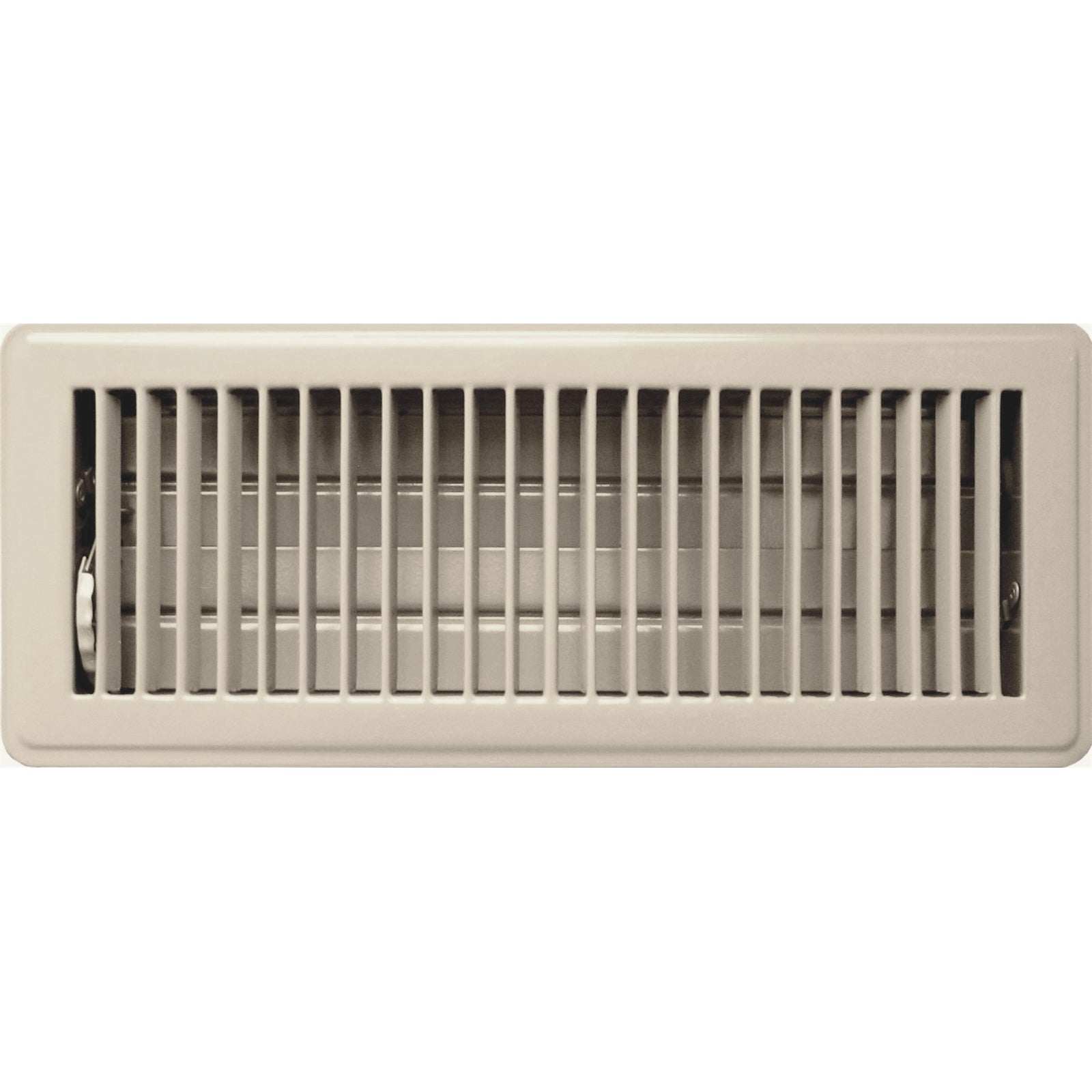 Accord 10 x 30cm Grey Powder Coated Steel Louvered Floor Vent with Damper