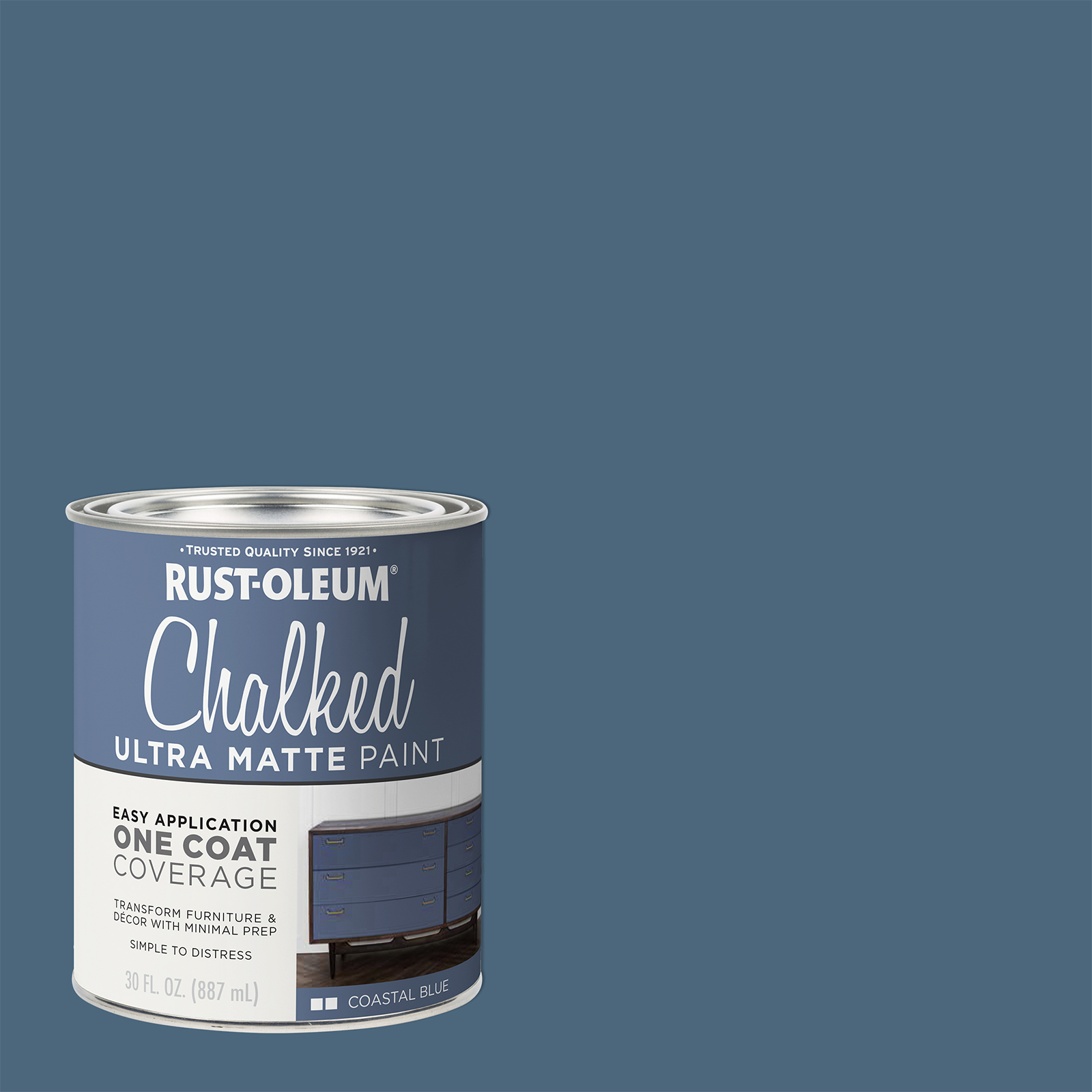 Rust-Oleum 887ml Coastal Blue Ultra Matt Chalked Paint