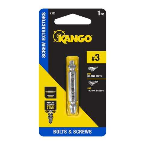 Kango Size #3 Screw Extractor - Double-Ended M2 Steel for 10G-14G Screws