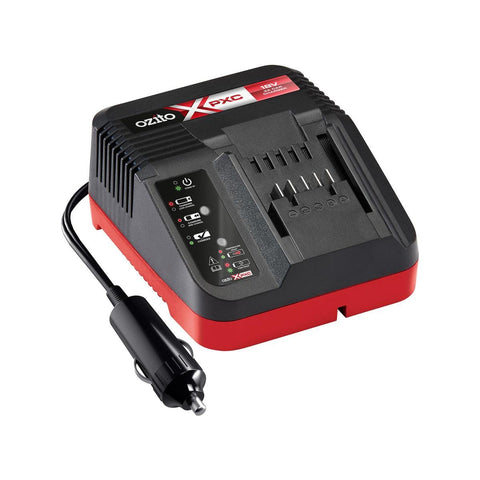 Ozito PXC 18V Car Charger PXCG-012, 12V DC, Red & Black