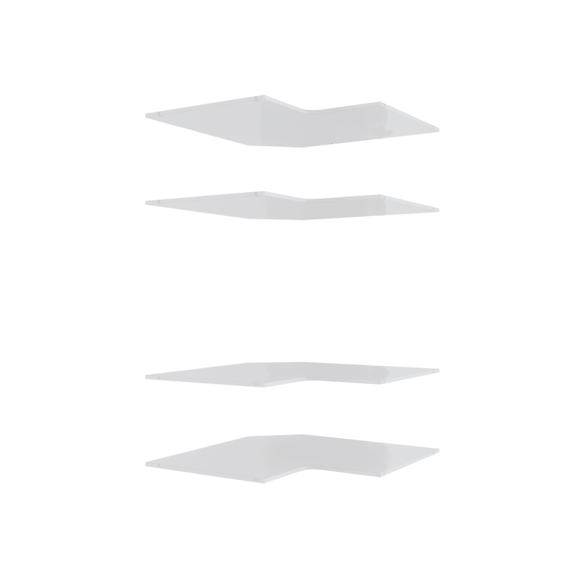 Lugna White 4 Shelf Corner Insert Kit 900 x 580mm - Modular Storage Solution - SuperSaverAU - view 1