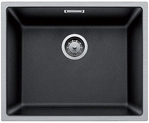 Blanco single bowl top or flush mount sink with 500mm bowl - Silgranit PuraDur II, 60cm cabinet - SUBLINE500IF
