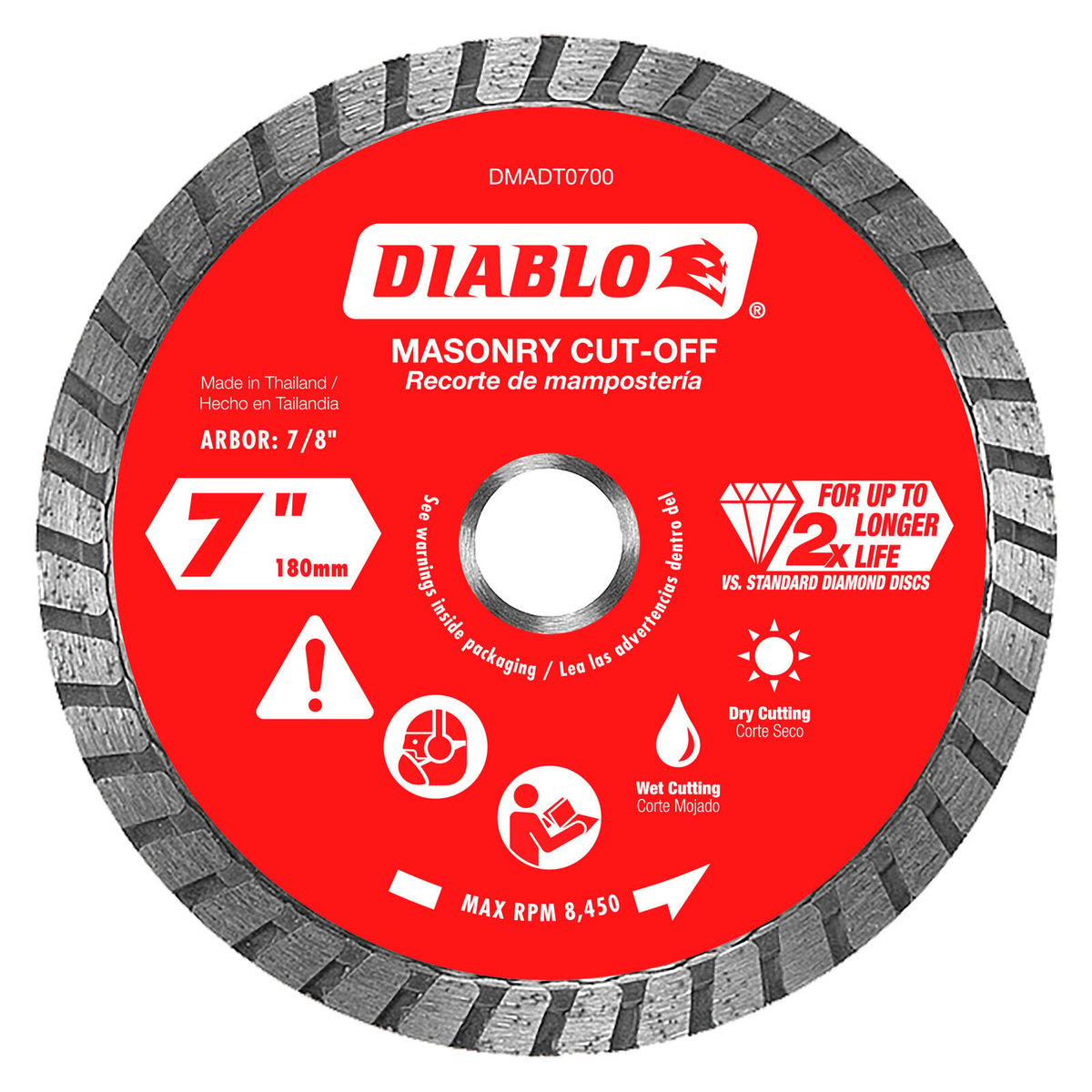 Diablo Diamond Disc 7" Turbo Cut Off - Diamond - High Performance - Durable - SuperSaverAU - view 2