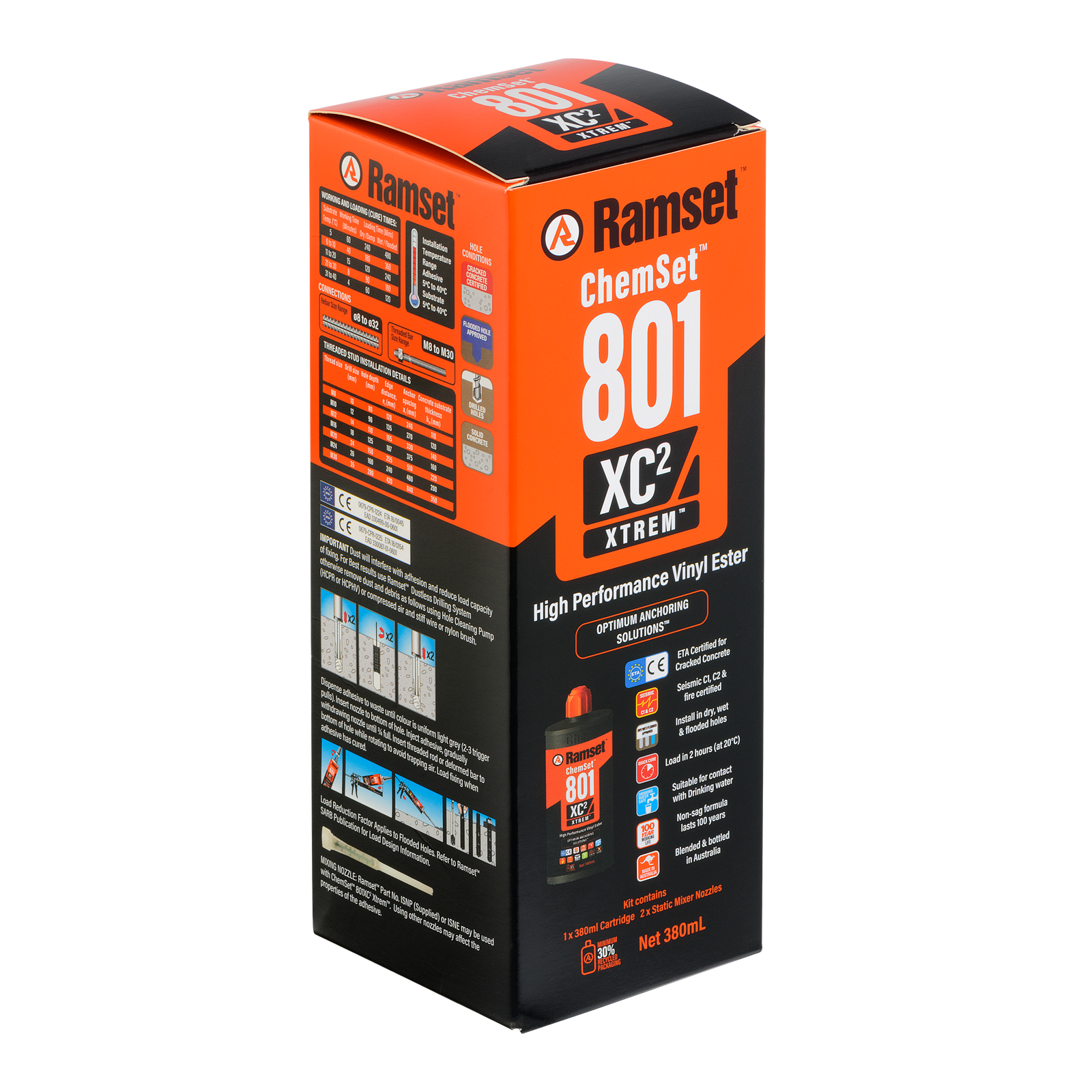 Ramset 380ml Vinyl Ester XTREM XC ChemSet Anchor Cartridge