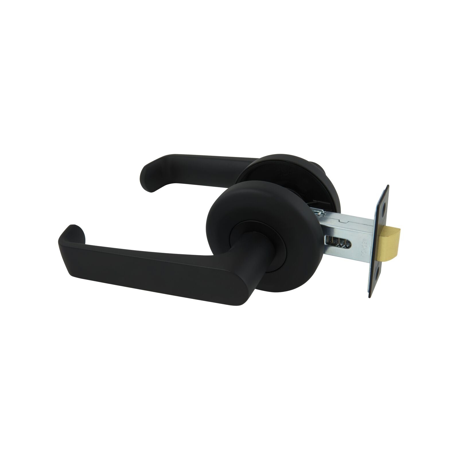Gainsborough Neue Telo Matt Black Passage Lever Set