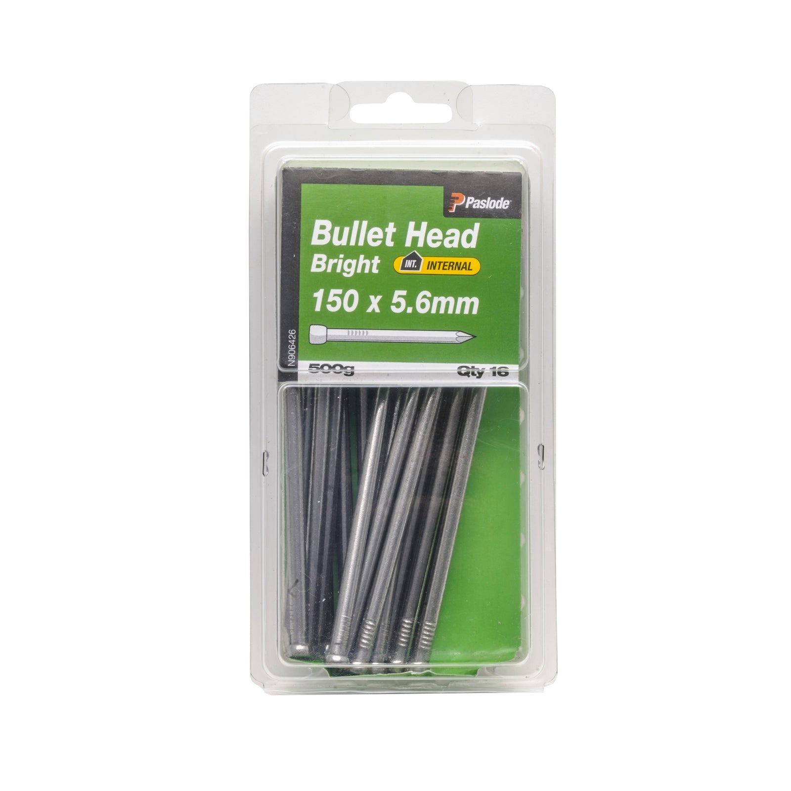 Paslode 150 x 5.6mm Bright Steel Bullet Head Nails - 500g 16 Pack