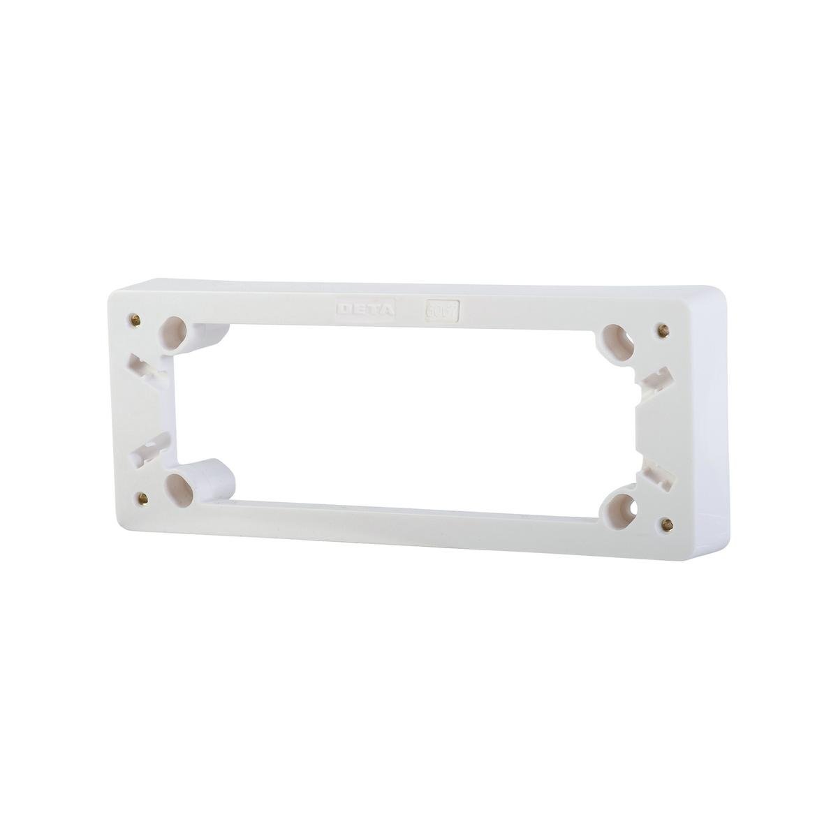 Deta ETA 4 Outlet Mounting Block 26mm White Polycarbonate for Powerpoints & Switches