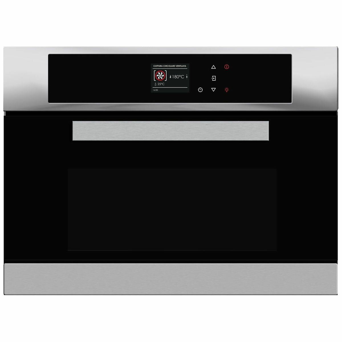 Artusi 60cm built-in combi microwave oven - 34L, black with stainless steel trim, touch controls - ACM45X