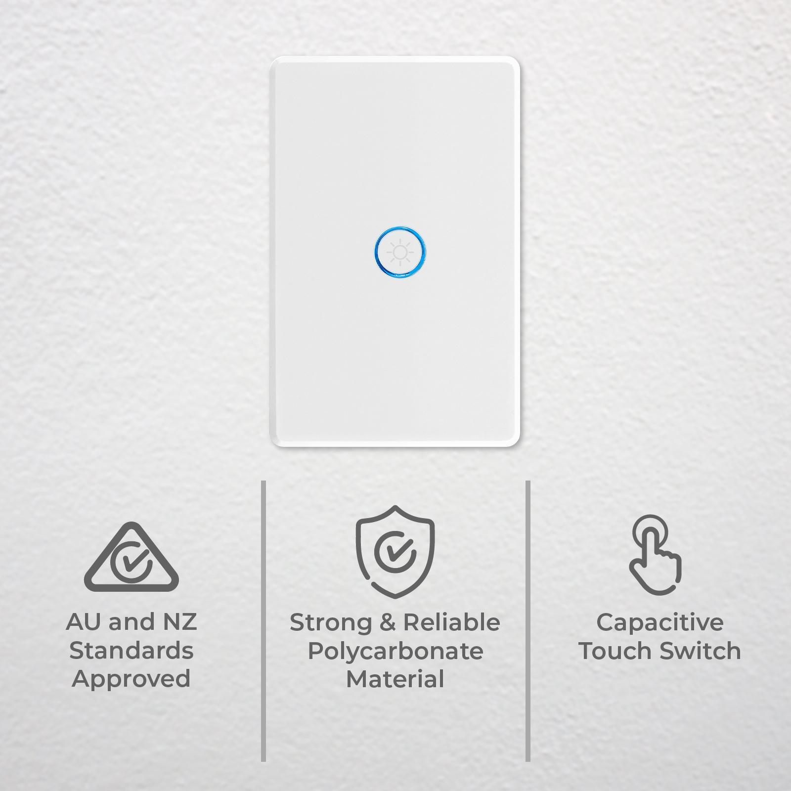 Deta 240V Touch Activated Universal LED Dimmer White