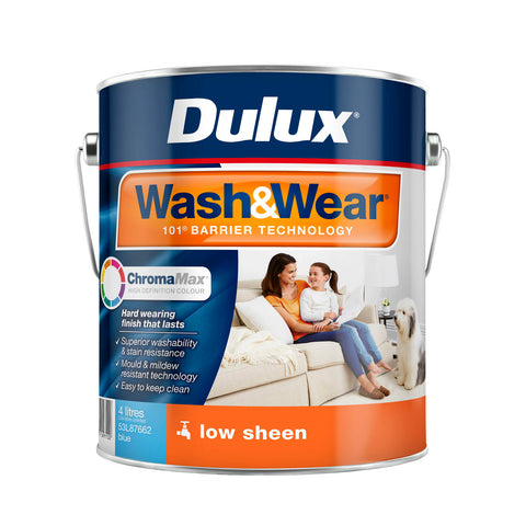 Dulux Wash&Wear 4L Blue Low Sheen Interior Paint, Tintable