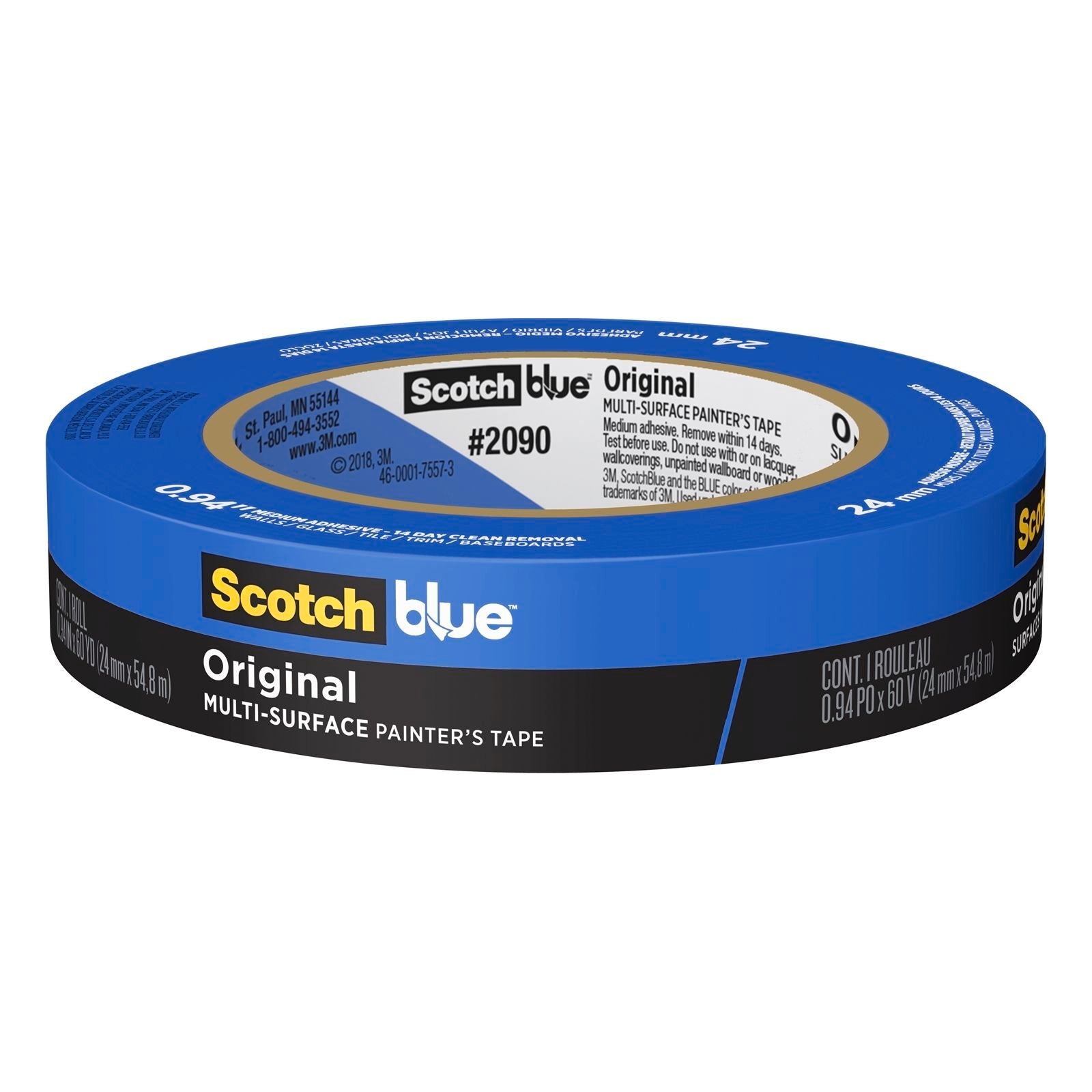 ScotchBlue Original Multi-Surface Painter's Masking Tape 24mm x 54.8m Blue UV Resistant