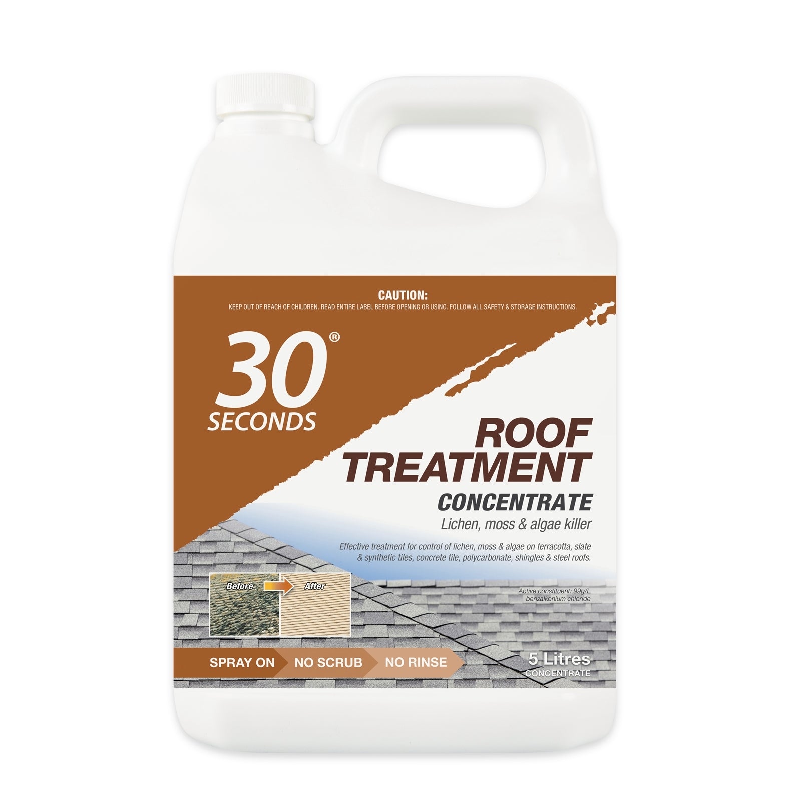 30 Seconds 5L Roof Treatment Concentrate, Non-Bleach, Makes 25L