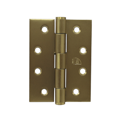 Austyle 100 x 75 x 2.5mm Satin Brass Fixed Pin Hinge