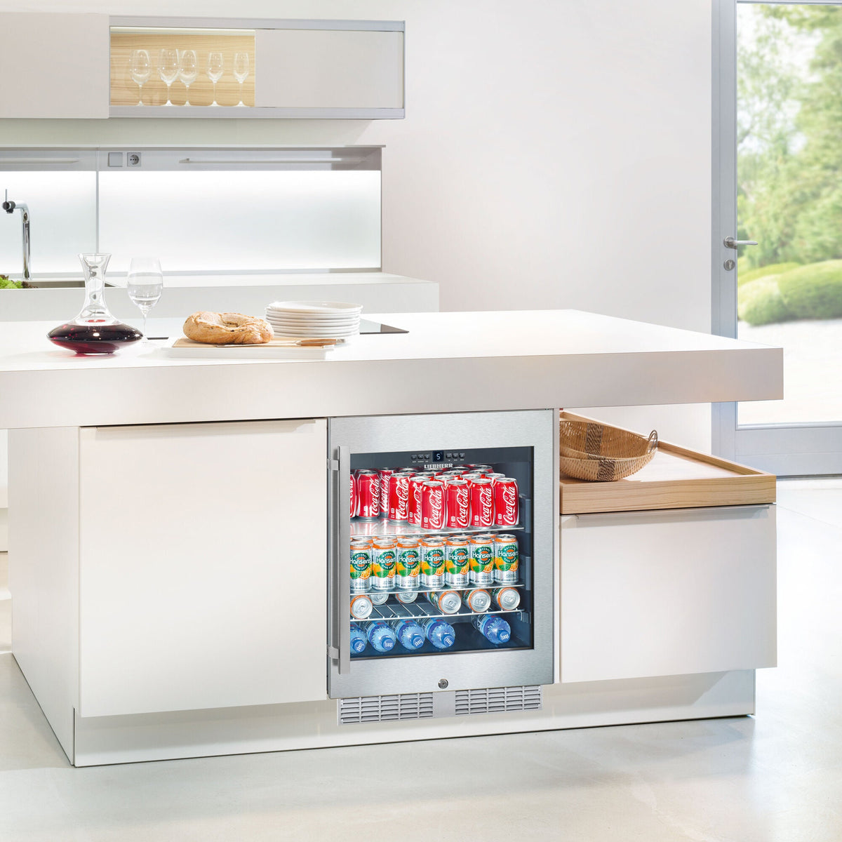 Liebherr 131L Beverage Centre - Stainless Steel, Double Glazed Lockable Glass Door - UKES1752RH-21