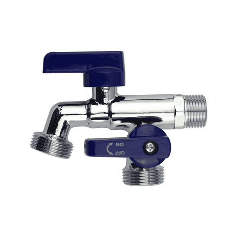 Brasshards 15mm Chrome Lead Free Dual MI Hose Tap