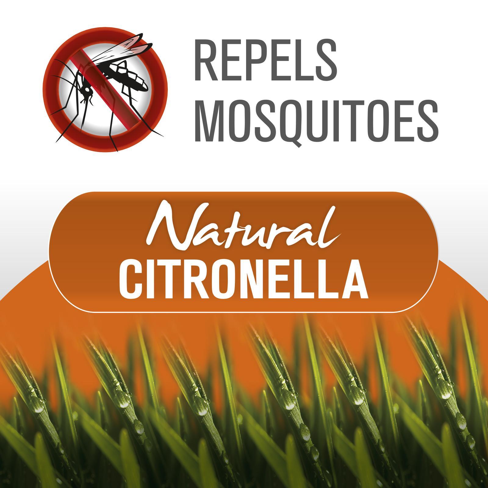 Waxworks 15cm White Citronella Pillar Candle - Mosquito Repellent Outdoor