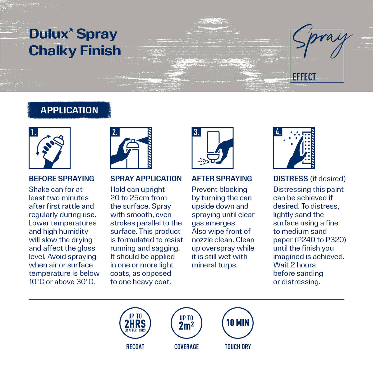 Dulux 340g Beige Filter Chalky Spray Paint