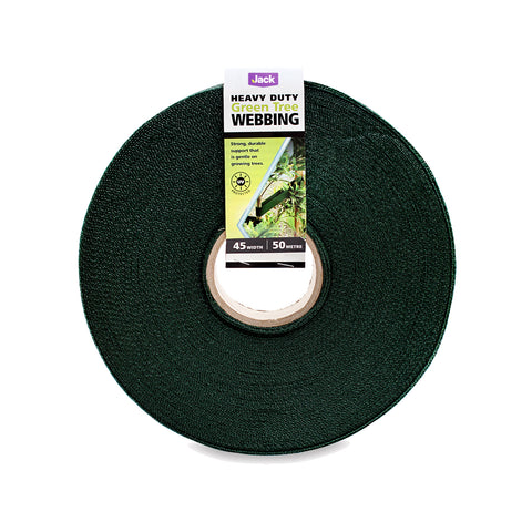 Jack 45mm x 50m Green Heavy Duty Tree Webbing Plant Ties
