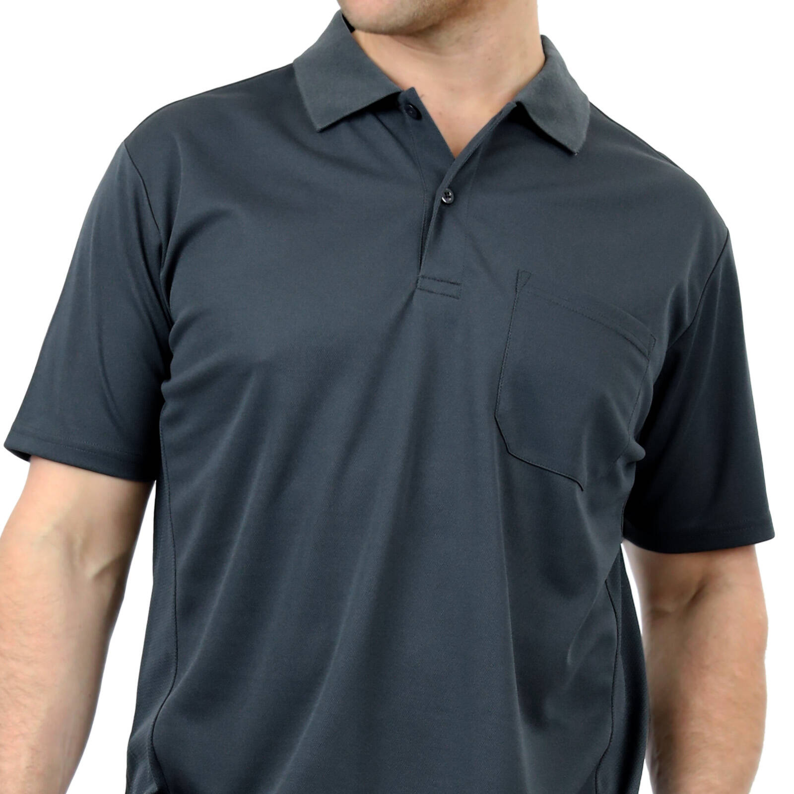 Citeco Men's Grey Dry Fit Short Sleeve Polo Polyester - Medium