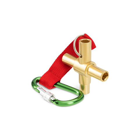 Brasshards Brass Vandal Proof Tap 4 Way Key with Belt Clip