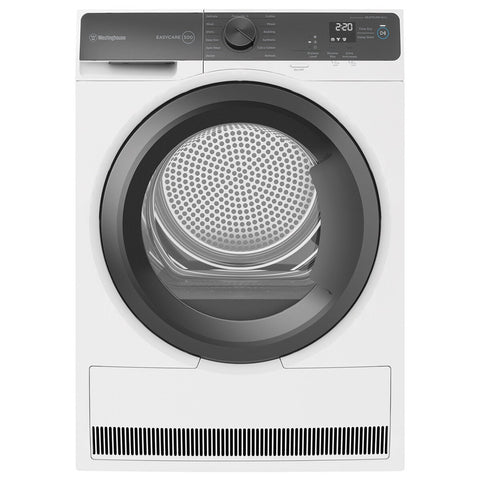Westinghouse 8kg EasyCare 500 Heat Pump Dryer - 7 Star Energy Rating - SensorDry - White - WDH804N7WA