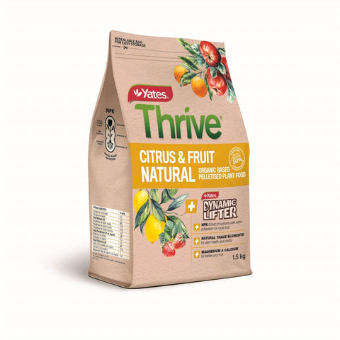 Yates Thrive Natural Citrus & Fruit Organic Based Pelletised Fertiliser 1.5kg